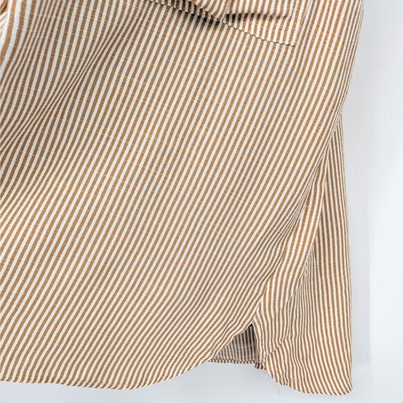 LOFT Tunic Top Women Size XL Henley Striped Popover Minimalist Coastal Nautical - Picture 9 of 12